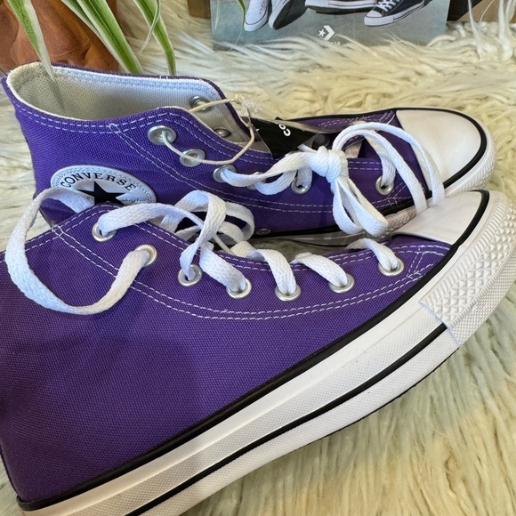 New🌿Converse Chuck Taylor All Star High-Top Purple Sneaker - Picture 5 of 9